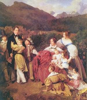 Die Familie des Notars Dr. Josef August Eltz Kunstdruck