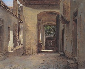 Hof der alten Heumüller in Wien Kunstdruck