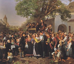 Niederöstereichische Bauernhochzeit Kunstdruck