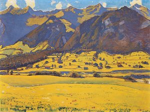 Blick auf das Horn von Fromberg aus Reichenbach Kunstdruck