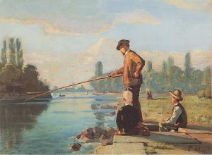 Der Angler Kunstdruck