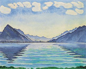 Thunersee Symmetrische Reflexion Kunstdruck