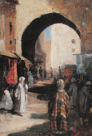 Stadttor in Fes Kunstdruck