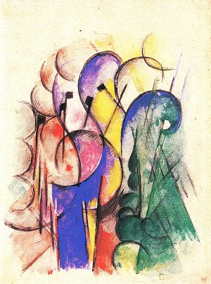 Abstraktes Aquarell Kunstdruck