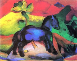 Das kleine blaue Pferdchen Kunstdruck