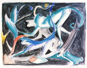 Spielende Affen Kunstdruck
