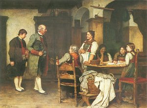 Brautwerbung Kunstdruck