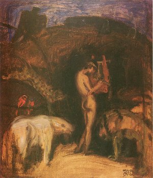 Orpheus und die Tiere Kunstdruck