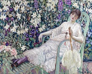 Frau auf Liege Kunstdruck