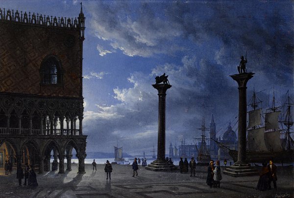 Piazza San Marco bei Mondschein