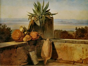 Terrasse in Rom Kunstdruck