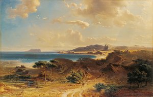 Der Strand von Estepona Kunstdruck