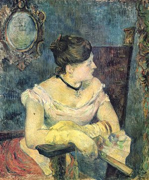 Portrait der Madame Gauguin im Abendkleid Kunstdruck