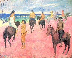 Reiter am Strand 2 Kunstdruck