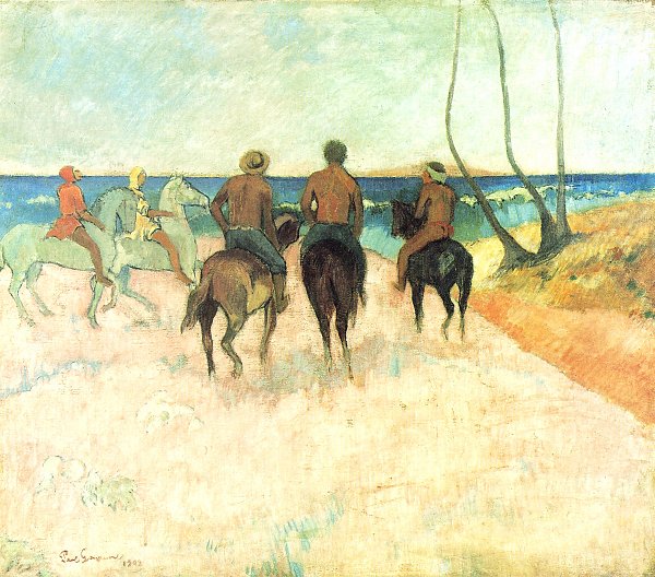 Reiter am Strand