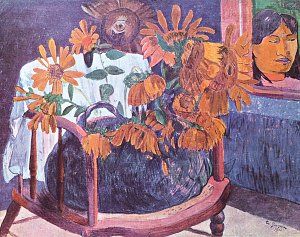 Stillleben mit Sonnenblumen Kunstdruck