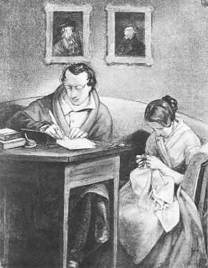 Ernst und Ännchen auf dem Sofa Kunstdruck