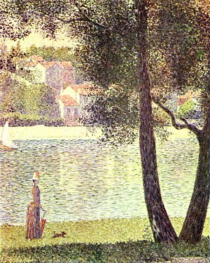 Die Seine bei Courbevoie Kunstdruck