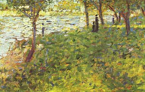 Landschaft mit Personen Kunstdruck