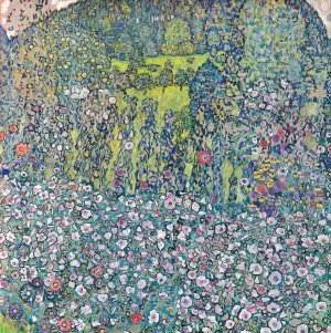 Gartenlandschaft mit Bergkuppe Kunstdruck
