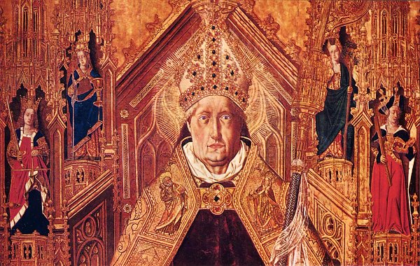 Hl Dominikus mit Kardinaltugenden