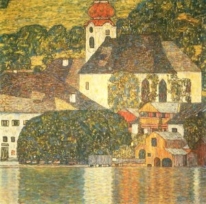 Kirche in Unterach am Attersee Kunstdruck