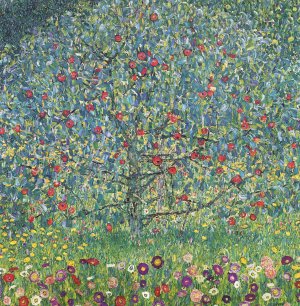Obstgarten mit Rosen Kunstdruck