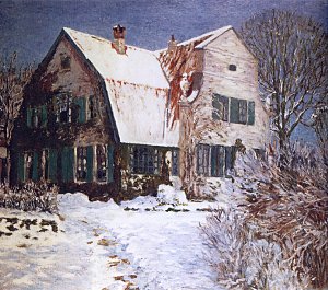 Barkenhoff im Schnee Kunstdruck