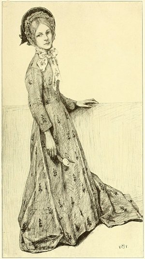 Studie zu Frühlingsabend (Porträt Martha Vogeler) Kunstdruck