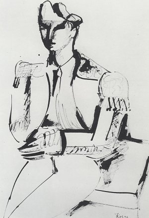 Sitzender Torero Kunstdruck