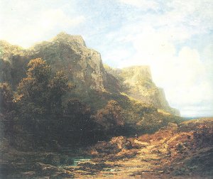 Bayerische Gebirgslandschaft Kunstdruck