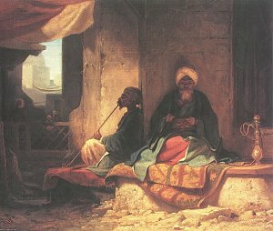 Zwei Tuerken Kunstdruck