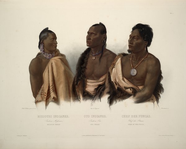 Missouri indianer Oto und Chef der Puncas