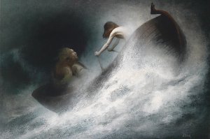 Der Rettung entgegen Kunstdruck