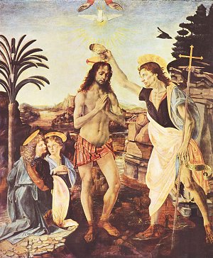 Die Taufe Christi Kunstdruck