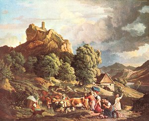 Der Schreckenstein bei Aussig Kunstdruck