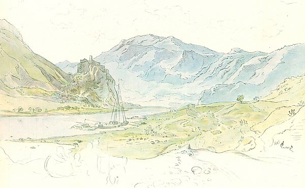 Die Elbe am Schreckstein bei Aussig