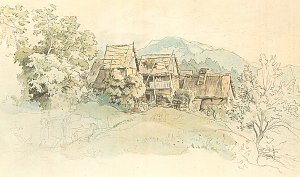 Dorf in Boehmen Kunstdruck