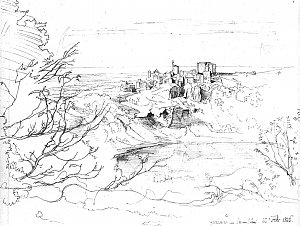 Genzano mit dem Nemisee Kunstdruck