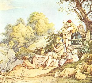 Hirtenlied Kunstdruck