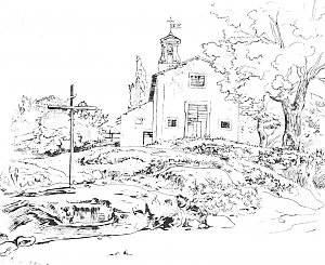 Kirche bei Ariccia Kunstdruck