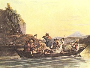 Ueberfahrt am Schreckenstein Kunstdruck