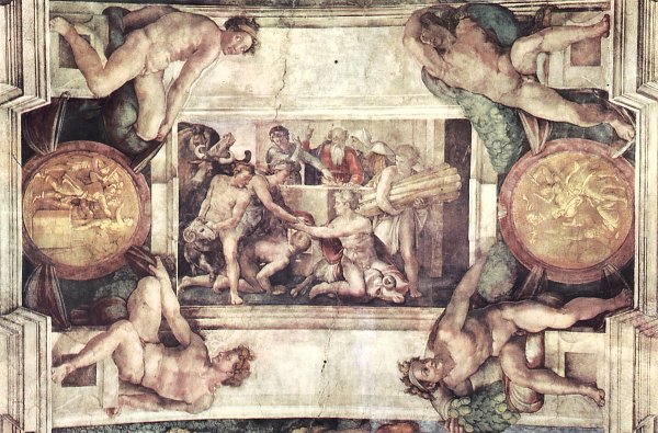 Sixtinische Kapelle Schoepfungsgeschichte Dankopfer Noahs