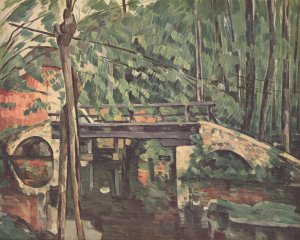 Bruecke im Wald Kunstdruck