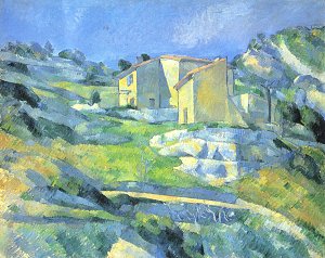 Haeuser in der Provence Kunstdruck