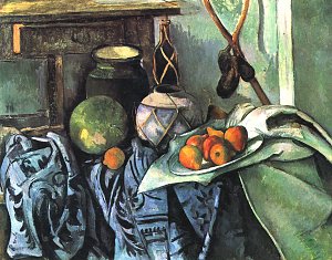Stillleben mit Auberginen Kunstdruck