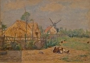 Die Windmühle in Kalf Kunstdruck