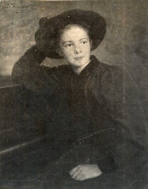 Portrait einer Dame Kunstdruck