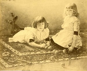 Zwei Mädchen Kunstdruck