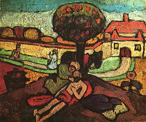 Der barmherzige Samariter Kunstdruck